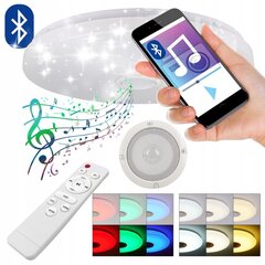 Светодиодный потолочный светильник с динамиком BLUETOOTH RGB 72 Вт 50 см цена и информация | Потолочные светильники | pigu.lt