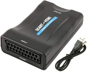 HDMI skaitmeninis į analoginį EURO/SCART keitiklis kaina ir informacija | Kabeliai ir laidai | pigu.lt