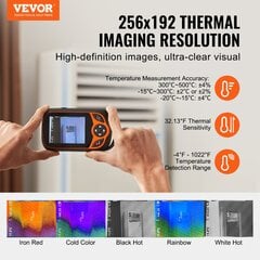 Terminio vaizdo kamera Vevor, 256 x 192, wifi kaina ir informacija | Mechaniniai įrankiai | pigu.lt