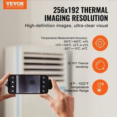 Terminio vaizdo kamera Vevor, Android ir IOS 256 x 192, Wi-Fi kaina ir informacija | Mechaniniai įrankiai | pigu.lt