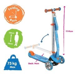 Sudedamas Paspirtukas Trunki Blue Big didelis цена и информация | Самокаты | pigu.lt