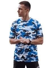 Šviesiai mėlynos spalvos kamufliažiniai marškinėliai Leniks kaina ir informacija | Sportinė apranga vyrams | pigu.lt