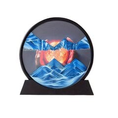 Desidiya 3D judančio smėlio paveikslas, mėlynas su su juodu rėmeliu, 18 x 19 cm kaina ir informacija | Interjero detalės | pigu.lt