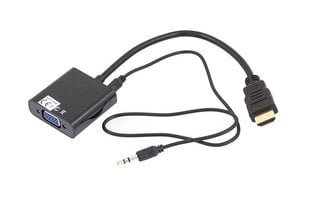 Laidas perėjimas HDMI - VGA + AUDIO kaina ir informacija | Adapteriai, USB šakotuvai | pigu.lt