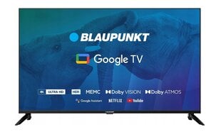 Televizorius 65" Blaupunkt 65UGC6000 4K Ultra HD, GoogleTV, "Dolby Atmos, WiFi 2,4-5GHz BT, WiFi juodas kaina ir informacija | Televizoriai | pigu.lt