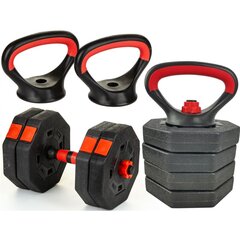 Kompozitinė kettlebell gira įtaisas pompa 3 viename 10 kg EB Fit kaina ir informacija | Badmintonas | pigu.lt