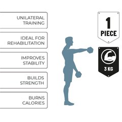 Neopreninė gira 3 kg Umbro kaina ir informacija | Badmintonas | pigu.lt