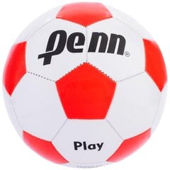 Futbolo kamuolys Play Penn white/red R.5 kaina ir informacija | Futbolo kamuoliai | pigu.lt