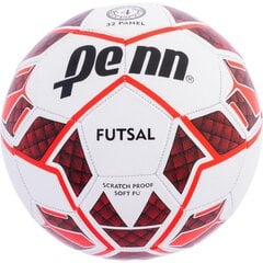 Futbolo kamuolys Penn Futsal R.4 white/red kaina ir informacija | Futbolo kamuoliai | pigu.lt