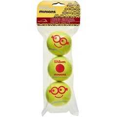 Wilson Starter Red Minions teniso kamuoliukai, 3 vnt. kaina ir informacija | Badmintonas | pigu.lt