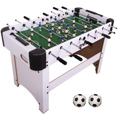 Stalo futbolo žaidimo stalas, 121x61x79 cm, baltas kaina ir informacija | Atramos atsispaudimams | pigu.lt