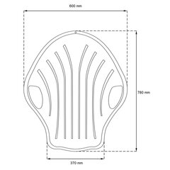 Plastikinė slidinėjimo čiuožynė Shell, rožinis, M dydis kaina ir informacija | Kalnų slidės | pigu.lt