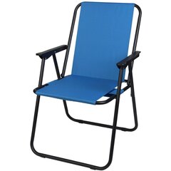 Sulankstomas turistinis kėdė su padlokietnikais 52x44x75 cm, mėlyna kaina ir informacija | Turistiniai baldai | pigu.lt