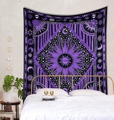 Raajsee Sieninis gobelenas su mandala, violetinės spalvos, medvilninis, 137x213cm kaina ir informacija | Kilimai | pigu.lt