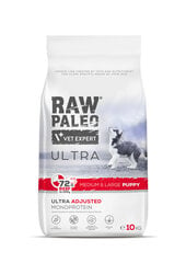 Raw Paleo Vet Expert Ultra Beef Medium&Larгe Puppy, 10кг цена и информация |  Сухой корм для собак | pigu.lt