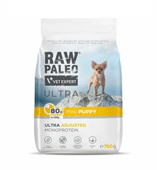 Raw Paleo Vet Expert Ultra Turkey Mini Puppy, 750g kaina ir informacija | Sausas maistas šunims | pigu.lt