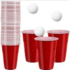 Žaidimas Beer Pong, raudonas kaina ir informacija | Vakarėliams ir šventėms | pigu.lt