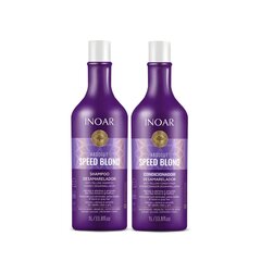 INOAR Speed Blond Duo Kit - priemonių rinkinys šviesiems plaukams 2x1000 ml kaina ir informacija | Šampūnai | pigu.lt