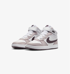 Nike Avalynė Vaikams Court Borough Mid 2 White Violet CD7783 118 CD7783 118/2.5 kaina ir informacija | Kedai vyrams | pigu.lt