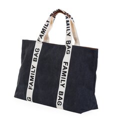 CHILDHOME FAMILY BAG KREPŠYS, SIGNATURE CANVAS BLACK kaina ir informacija | Vežimėlių priedai | pigu.lt