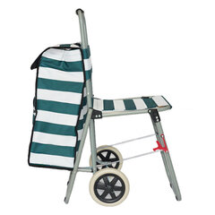 Pirkinių vežimėlis ir kėdė (2 viename), ant ratukų kaina ir informacija | Pirkinių krepšiai | pigu.lt