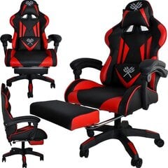 Žaidimų kėdė - juoda ir raudona Dunmoon kaina ir informacija | Biuro kėdės | pigu.lt