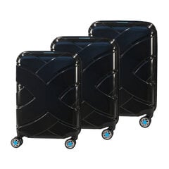 AlezaR Advances lagaminų rinkinys juodas/mėlynas, 3 vnt kaina ir informacija | Lagaminai, kelioniniai krepšiai | pigu.lt