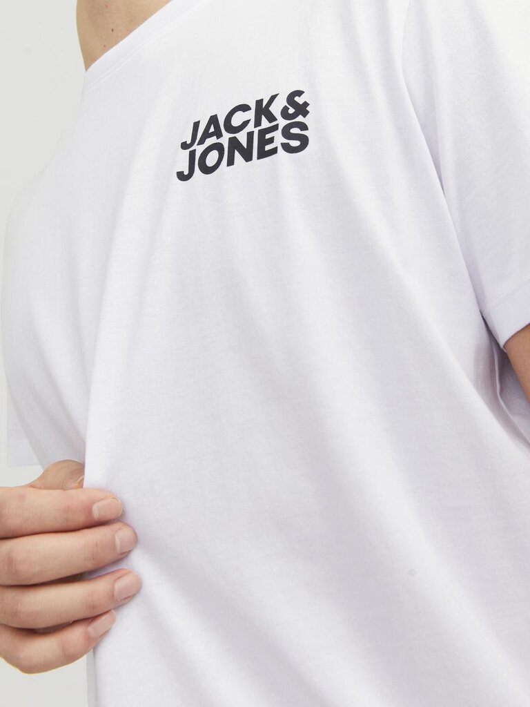 Jack & Jones vyriški marškinėliai 12151955*04, baltas 5715424111564 kaina ir informacija | Vyriški marškinėliai | pigu.lt