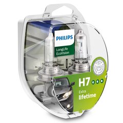 Automobilinės lemputės Philips H7 55W LongLife, 2vnt. kaina ir informacija | Automobilių lemputės | pigu.lt