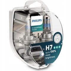 Automobilinės lemputės Philips H7 X-Treme Vision Pro +150%, 2vnt kaina ir informacija | Automobilių lemputės | pigu.lt