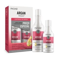 INOAR Argan Infusion Loss Control Duo Kit - priemonės stabdančios plaukų slinkimą 500 ml+250 ml kaina ir informacija | Šampūnai | pigu.lt