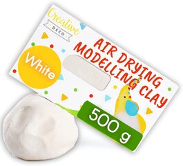 Modeliavimo molis Creative Deco 500 g baltos spalvos Savaime kietėjantis molis Skulptūroms lipdyti Nelipnus kaina ir informacija | Interjero detalės | pigu.lt