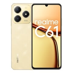 Realme C61 6/256 ГБ блестящее золото цена и информация | Мобильные телефоны | pigu.lt