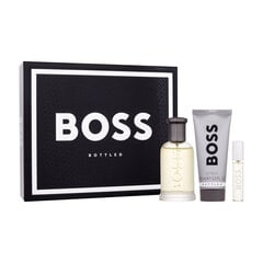 Kosmetikos rinkinys Hugo Boss Boss Bottled EDT vyrams: tualetinis vanduo 100 ml + tualetinis vanduo 10 ml + dušo gelis 100 ml цена и информация | Мужские духи | pigu.lt