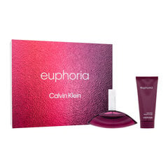 Kosmetikos rinkinys Calvin Klein Euphoria EDP moterims: kvapusis vanduo 100 ml + kūno losjonas 100 ml kaina ir informacija | Kvepalai moterims | pigu.lt