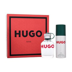 Kūno priežiūros rinkinys Hugo Boss Hugo Man EDT vyrams: tualetinis vanduo 75 ml + dezodorantas 150 ml kaina ir informacija | Kvepalai vyrams | pigu.lt