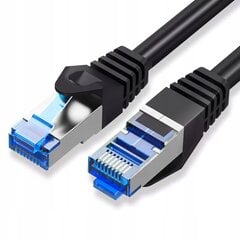 Tinklo kabelis s/ftp 6a rj45 / rj45 1,5 m juodas internetas kaina ir informacija | Kabeliai ir laidai | pigu.lt