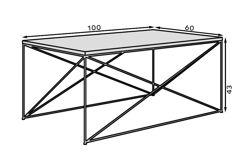 Kavos staliukas ADRK Furniture Dante, auksinis/juodas цена и информация | Kavos staliukai | pigu.lt