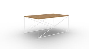 Кофейный столик ADRK Furniture Dante, белый/коричневый цена и информация | Журнальные столы | pigu.lt