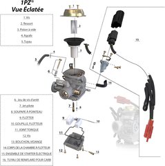 1PZ F6C-P24 PD24J karbiuratorius PD24J karbiuratoriaus pakeitimas 4 taktų GY6 125cc 150cc ATV elektrinis starteris motociklas motociklas motoroleris 152QMJ 157QMI kaina ir informacija | Sodo technikos dalys | pigu.lt