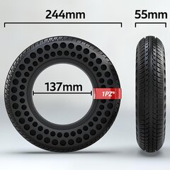 1PZ F3W-25H pilna padanga 10 x 2.125, skirta naudoti su Xiaomi Pro Pro2 M365 kaina ir informacija | Kitos dviračių dalys | pigu.lt