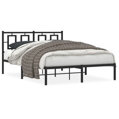 Metalinis lovos rėmas su galvūgaliu, juodos spalvos, 140x200cm цена и информация | Кровати | pigu.lt