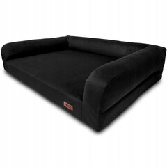Didelė šuns lova juoda ortopedinė sofa labradorui HUGGY DOGGY XXL kaina ir informacija | Guoliai, pagalvėlės | pigu.lt