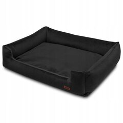 Šuns lova juoda minkšta veliūro buldogo lova HUGGY DOGGY M kaina ir informacija | Guoliai, pagalvėlės | pigu.lt