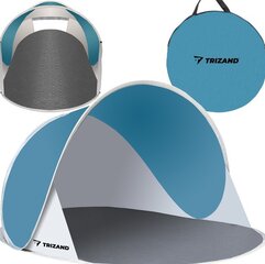 Пляжная палатка Trizand 145x100x70см - бирюзовый - серый цена и информация | Зонты, маркизы, стойки | pigu.lt