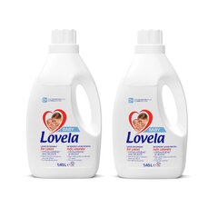 Lovela skystas skalbiklis Baby Liquid Color, 2 x 1,45 l kaina ir informacija | Skalbimo priemonės | pigu.lt