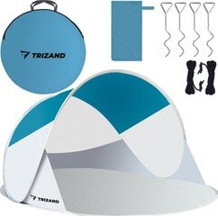 Пляжная палатка Trizand 220x120x90см - бирюзовый - серый цена и информация | Зонты, маркизы, стойки | pigu.lt