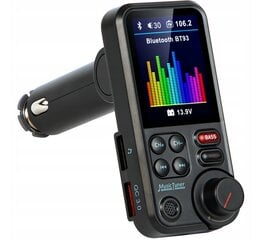 BLUETOOTH 5.0 FM SIŲSTUVAS LAISVŲJŲ RANKŲ ĮRANGA QC3.0 SD BASS DIDELIS LCD 24V цена и информация | Радиоприемники и будильники | pigu.lt