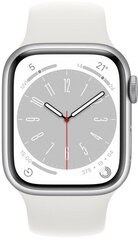 Prekė su pažeidimu. Apple Watch Series 8 41mm Silver Aluminum/White Sport Band kaina ir informacija | Prekės su pažeidimu | pigu.lt