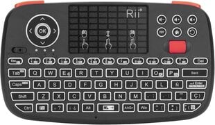 Rii i4 Mini Bluetooth Keyboard с подсветкой 2 в 1 цена и информация | Клавиатуры | pigu.lt